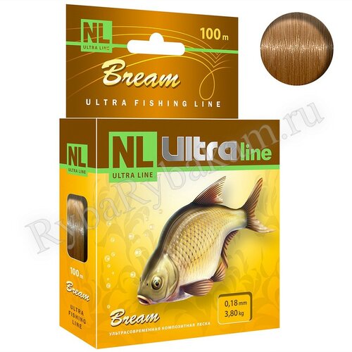 Леска Aqua Nl Ultra Bream Лещ 100м*0.18мм
