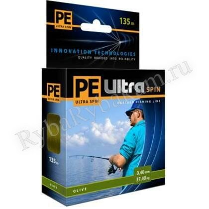 Шнур Aqua Pe Ultra Spin 135м*0.16мм оливковый