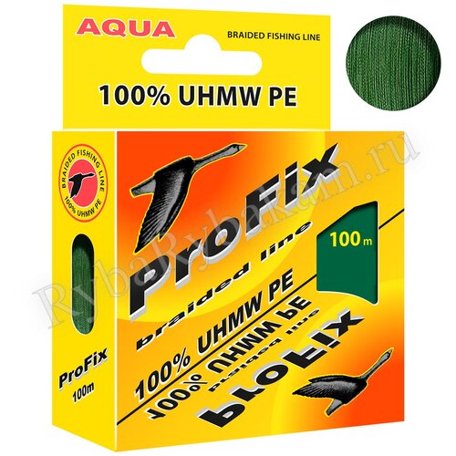 Шнур Aqua ProFix 100м 0,10мм темно-зеленый