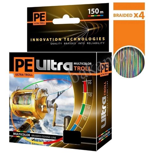 Шнур Aqua PE Ultra Troll MULTICOLOR 0,20mm 150m