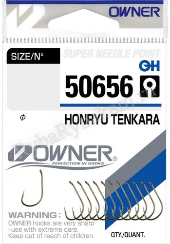 Крючок Owner 50656 Honryu Tenkara №10 бронза 13шт