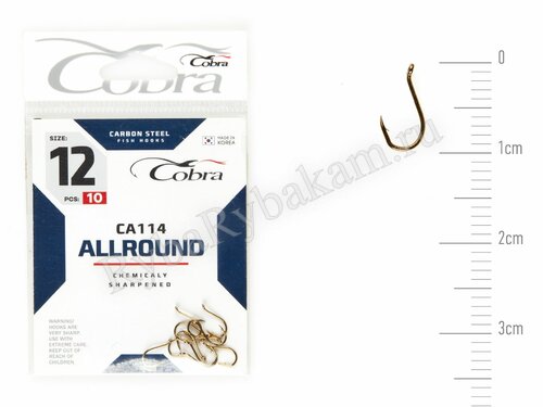 Крючки Cobra BEAK сер. CA114 размер 012 (10 шт)