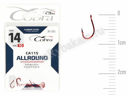 Крючки Cobra CAPITAL сер. CA115 размер 014 (10 шт)
