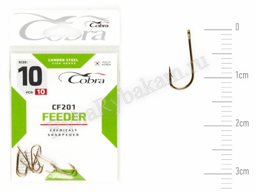 Крючки Cobra FEEDER CLASSIC сер. CF201 размер 010 (10 шт)