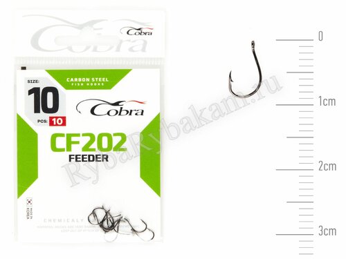Крючки Cobra FEEDER MASTER сер. CF202 размер 010 (10 шт)