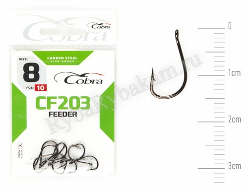 Крючки Cobra FEEDER SPECIALIST сер. CF203 размер 008 (10 шт)
