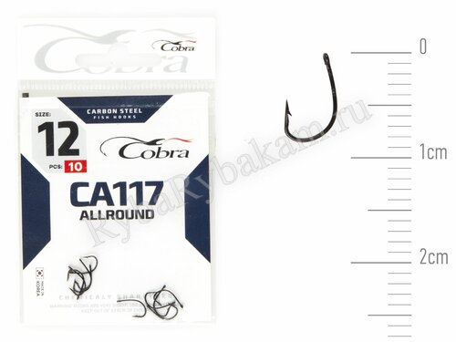 Крючки Cobra FUNA сер. CA117 размер 012 (10 шт)