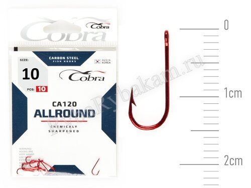 Крючки Cobra MIRAGE сер. CA120 размер 010 (10 шт)