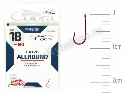 Крючки Cobra MIRAGE сер. CA120 размер 018 (10 шт)
