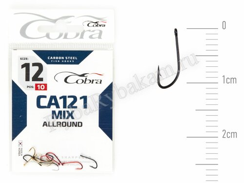 Крючки Cobra MIX сер. CA121MIX размер 012 (10 шт)