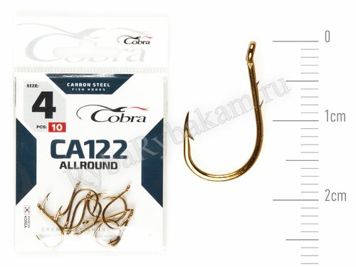 Крючки Cobra OKIAMI сер. CA122 размер 004 (10 шт)