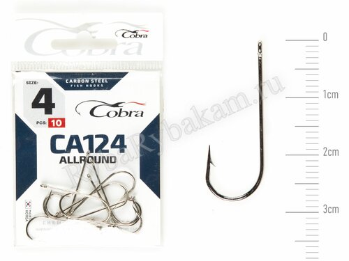 Крючки Cobra ROUND сер. CA124 размер 004 (10 шт)