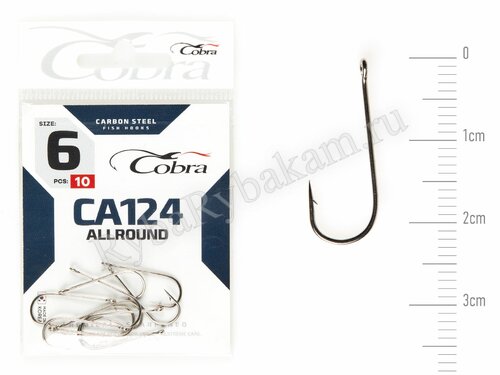 Крючки Cobra ROUND сер. CA124 размер 006 (10 шт)