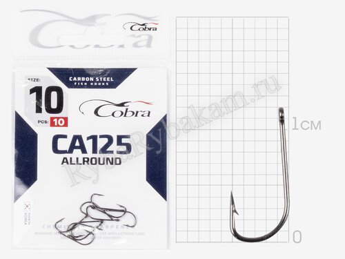 Крючки Cobra STRUGER сер. CA125 размер 010 (10 шт)