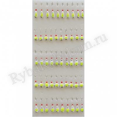 Мормышка Lumicom паяная № 33/8 серебро 50шт