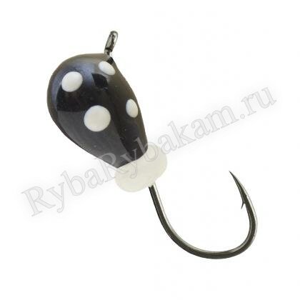 Мормышка вольфрамовая Lumicom КУ обмазка-точки 1шт 4,0 BLt