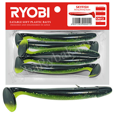 Риппер Ryobi SKYFISH 88mm, цвет CN012 fresh kiwi 5шт