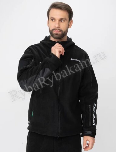 Куртка Huntsman д/с Камелот цв. Черный, тк. Polarfleece Р-р: 52-54, Рост: 182