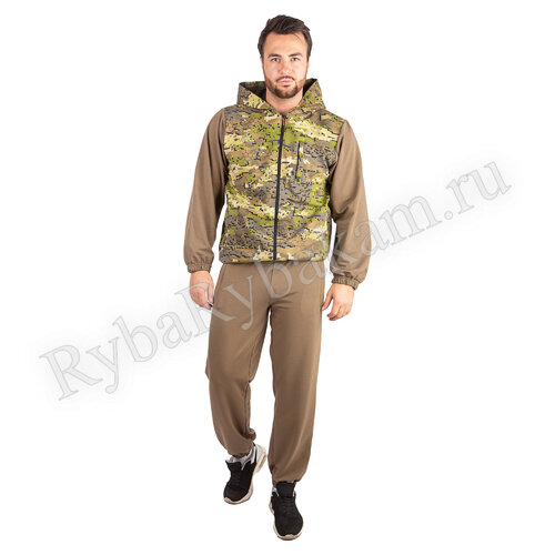 Костюм Huntsman летний Лайт цв. Кобра/Хаки, тк. Трикотаж Р-р: 48-50, Рост: 176