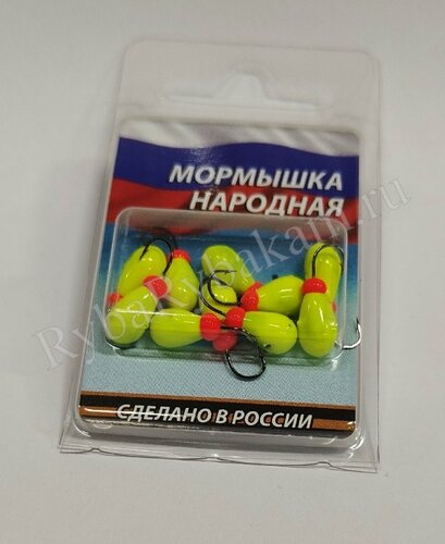 Мормышка Lumicom КО литая-обмазка 10шт 5,0мм Y