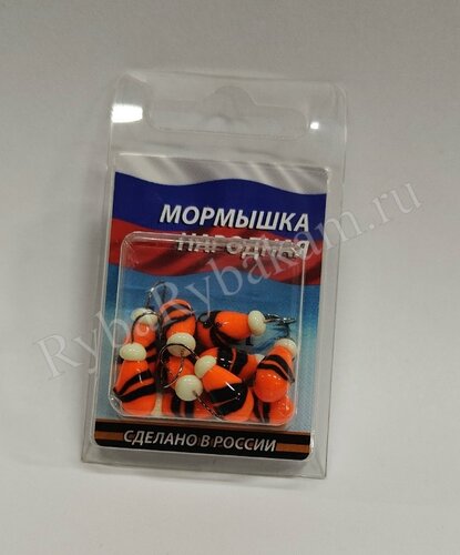 Мормышка Lumicom КО литая-обмазка 10шт 3,0мм OrBL