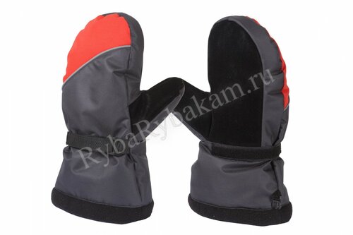 Рукавицы Huntsman Печора Серый/Красный ткань Cat's eye