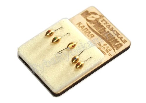 Мормышка вольф. Тульская Капля 2.5 Золото (5шт)