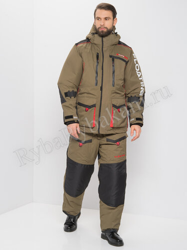 Костюм Hantsman Поплавок Siberia Floating Хаки/Черный ткань Breathable Р-р 60-62 Рост 188
