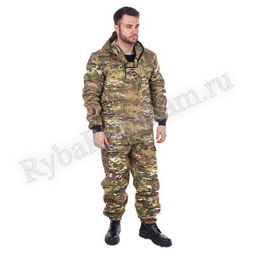 Костюм Huntsman летний Антигнус Эконом цв. Мультикам тк. Смесовая Рип-Стоп (Р-р: 44-46/182-188)