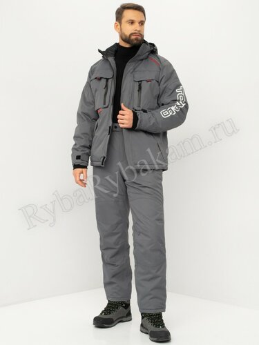 Костюм Huntsman д/с "Торнадо -15" Серый тк. Breathable Р-р: 44-46, Рост: 170