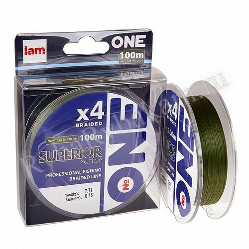 Шнур IAM №ONE SUPERIOR Х4-100 Тёмно-Зелёный d0.10