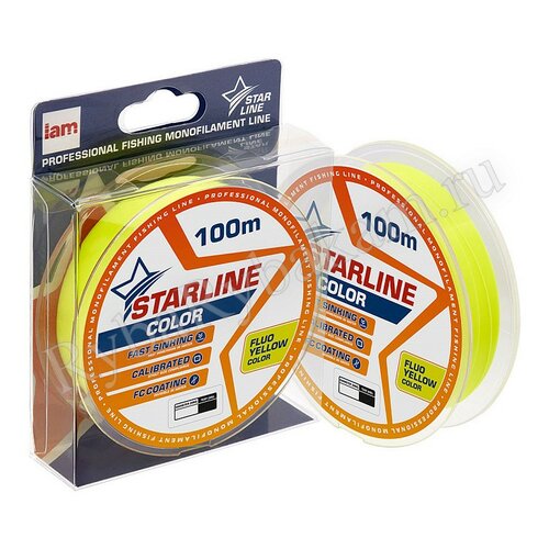 Леска IAM STARLINE 100m Флуоресцентный Жёлтый d0.309