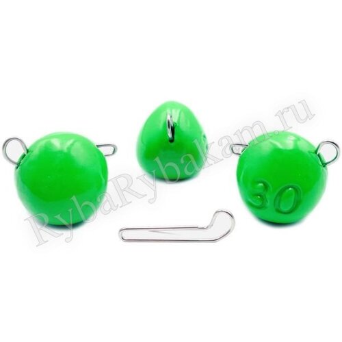 Груз UF Studio «Капля- эксцентрик» – 26 гр 7 шт ЗЕЛЁНЫЙ UV