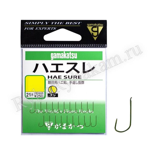 Крючок Gamakatsu Hae Sure №3 с лопаткой, покрытие BN (21 шт)
