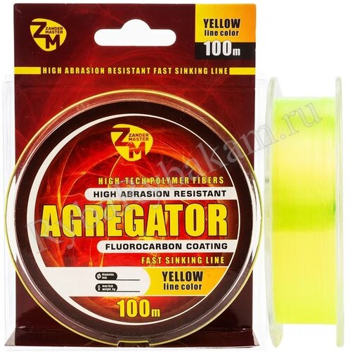 Леска ZanderMaster "AGREGATOR" 100m, 0.203мм х 4.5кг жёлтая