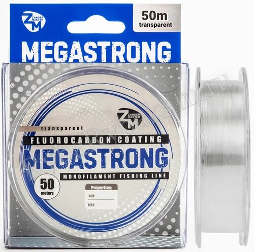 Леска ZanderMaster "MEGASTRONG" 50m, 0.261мм х 8.9кг прозрачная
