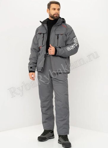 Костюм Huntsman д/с Торнадо -15 цв. Серый тк. Breathable Р-р: 56-58 Рост: 170-176