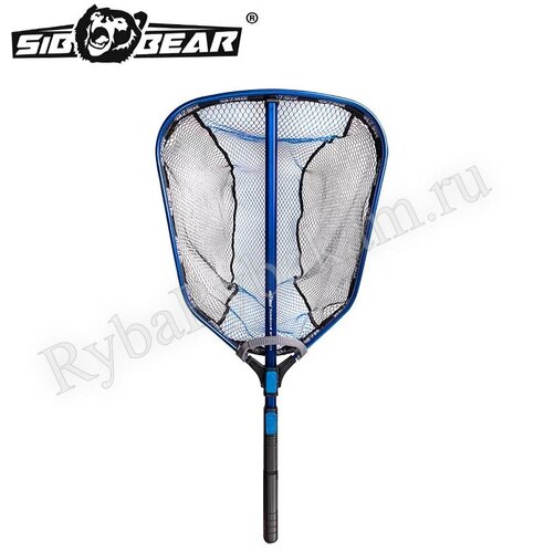 Подсак SIBBEAR складной квадратный Kookaburra M плавающий 60x50см, 210см, синий, телескоп.ручка
