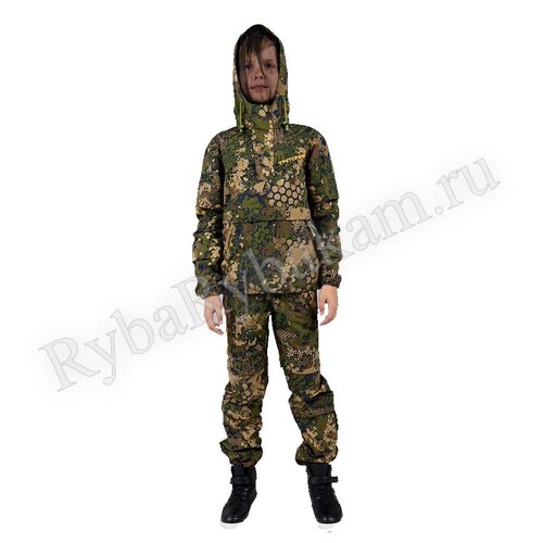 Костюм Tritongear летний SNAR Детский РипСтоп, Green Line 32-34 рост 134-140