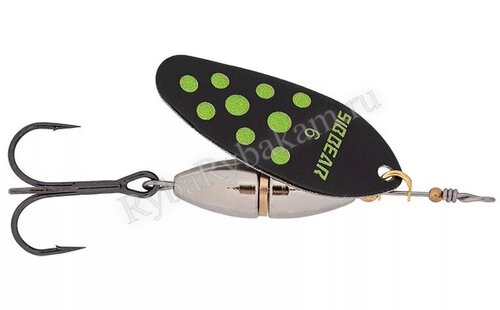 Блесна SIBBEAR Pulsaro №1 45 мм 3.0 гр Black with Shartreuse Dots