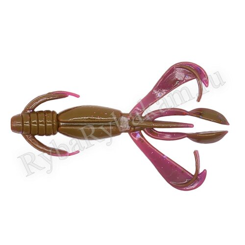 Мягкая приманка Brown Perch CrazyFly Фиолетовый LOH коричневая шуба UV 70мм 2,9гр 5 шт