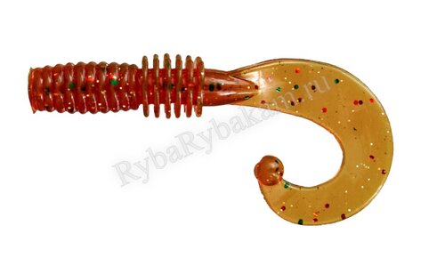 Мягкая приманка Brown Perch RocksyFly Машинное масло зеленая шуба UV 70мм 1,2гр 12 шт