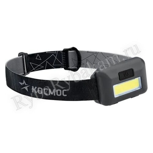 Фонарь Космос налобный H101-COB чёрный, пластик, 3 режима