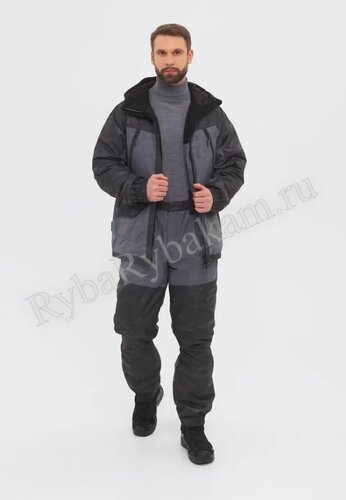 Костюм Huntsman Горка-Люкс тк. Breathable Camo Серый Р-р: 60-62, Рост: 170-176