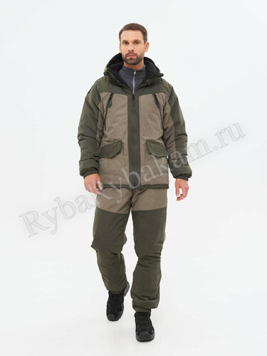 Костюм Huntsman Горка-Люкс тк. Исландия Хаки Р-р: 44-46, Рост: 170-176