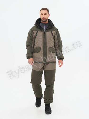 Костюм Huntsman Горка-Люкс тк. Исландия цвет Хаки Р-р: 44-46 Рост: 182-188