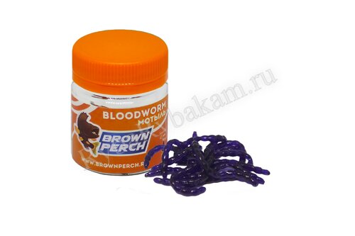 Мягкая приманка Brown Perch BloodWorm 45мм цвет 203