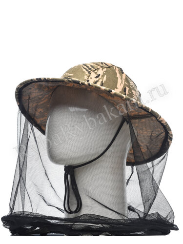 Панама-накомарник Huntsman с кольцом Антигнус Серый легион Смесовая Р-р: 58