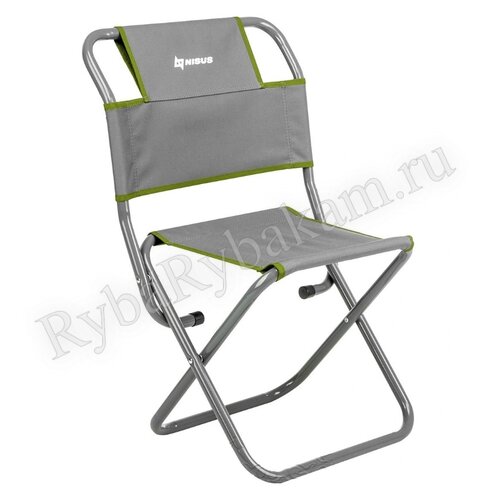 Стул Nisus туристический со спинкой СР-450.22c серо-зеленый T-N-TC-450.22s-GR