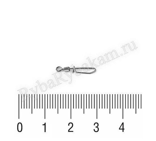 Вертлюг TAKEDO цилиндрический c T-застежкой Hunter TKDH104310BN 4шт